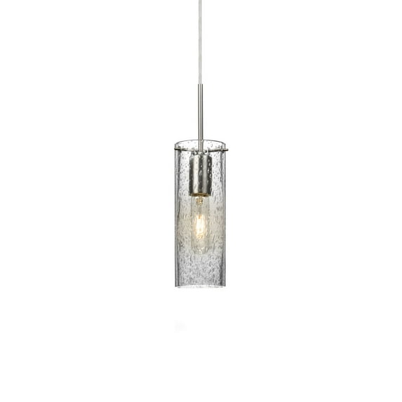 Besa Lighting - Juni 10 - One Light Cord Pendant with Flat Canopy-Satin Nickel