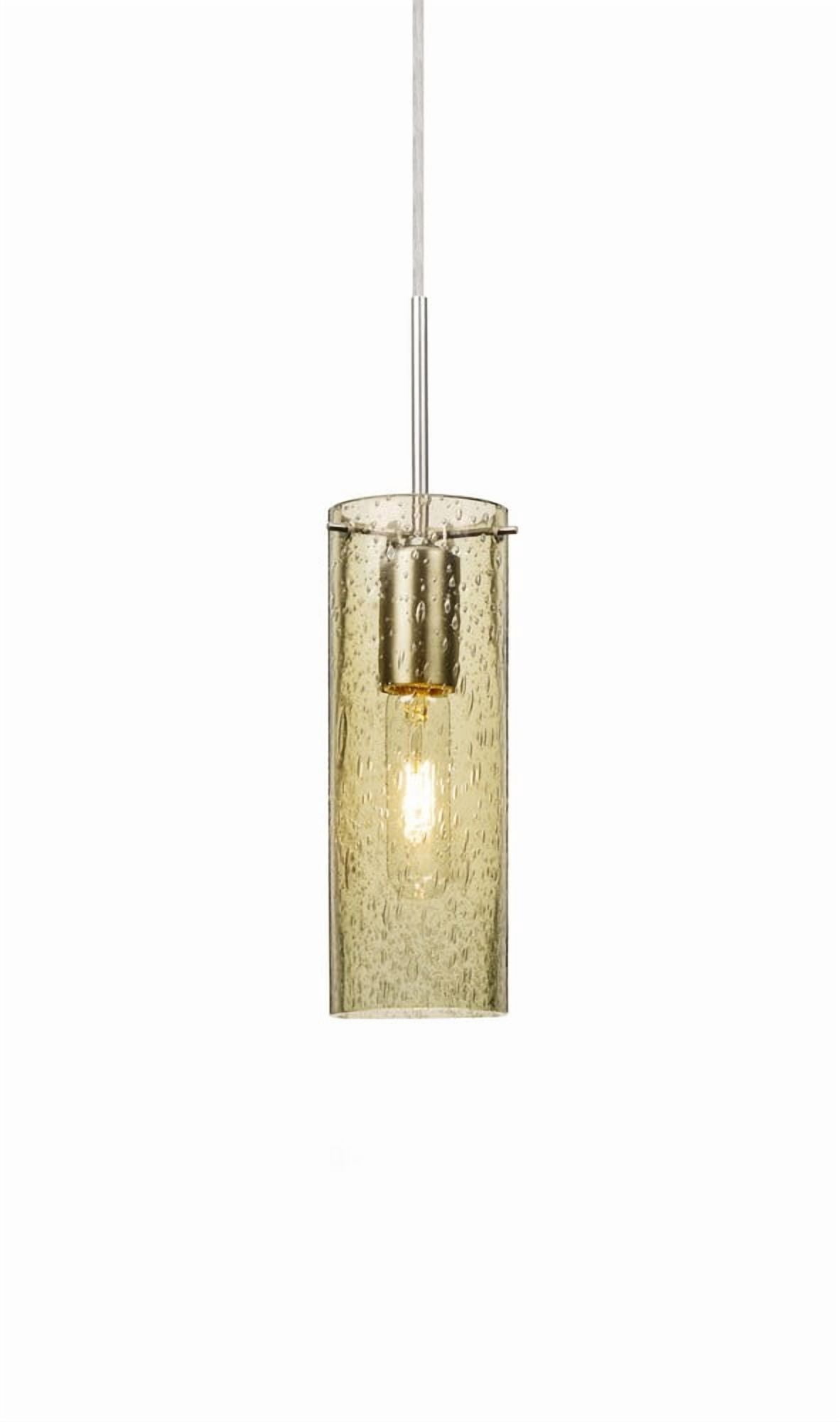 Besa Lighting - Juni 10 - One Light Cord Pendant with Flat Canopy-Satin Nickel