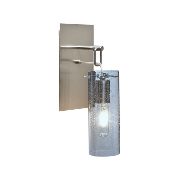 Besa Lighting - Juni 10 - One Light Wall Pendant-Satin Nickel Finish-Blue Bubble