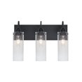 thumbnail image 1 of 3WG-JUNI10CL-BK-Besa Lighting-Juni 10 - Three Light Bath Vanity-Clear Bubble Glass Color, 1 of 2