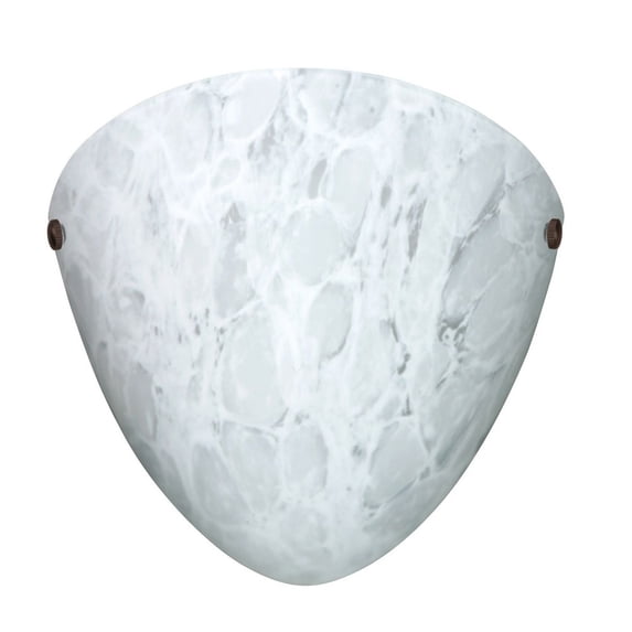 701719-LED-BR Besa Lighting Kailee - 1 Light Wall Sconce In Contemporary Style-9.63 Inches Tall and 9.63 Inches Wide-Bronze Finish-Carrera Glass