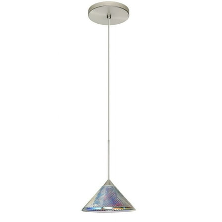 Besa Lighting - Kona-One Light Cord Pendant with Flat Canopy-5.5 Inches Wide by