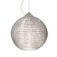 thumbnail image 1 of 1KX-4616GL-LED-SN-Besa Lighting-Kristall 8 - 1 Light Cord Pendant with Dome Canopy In Contemporary Style-9 Inches Tall and 10 Inches Wide-Satin Nickel, 1 of 3