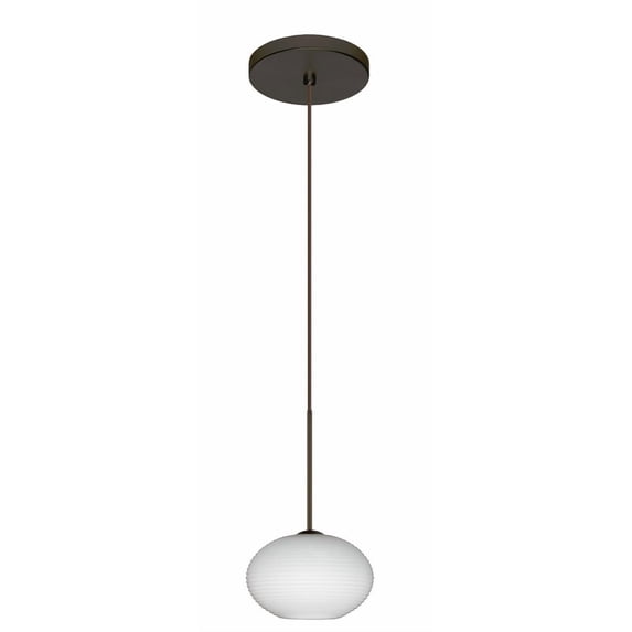 Besa Lighting - Lasso-One Light Cord Pendant with Flat Canopy-4.75 Inches Wide
