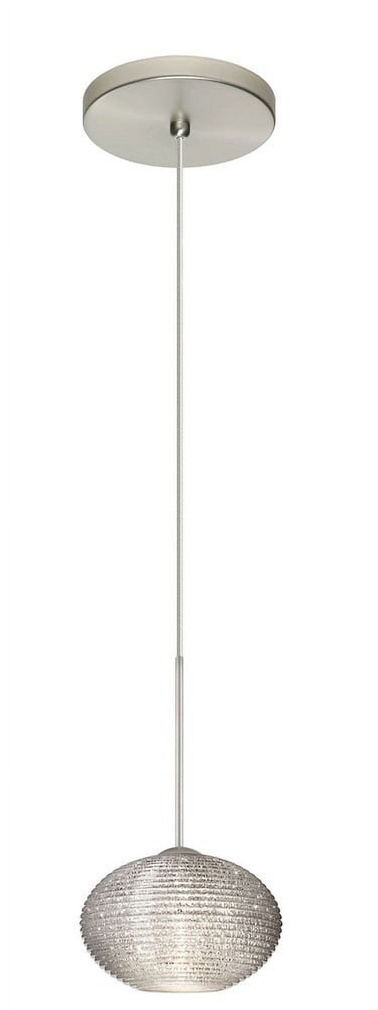 Bronze Globe Glass Pendant Light with Glitter Shade