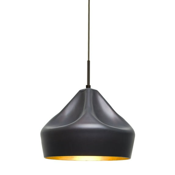 Besa Lighting - Lotus-One Light Pendant with Flat Canopy-9.5 Inches Wide by 6.75