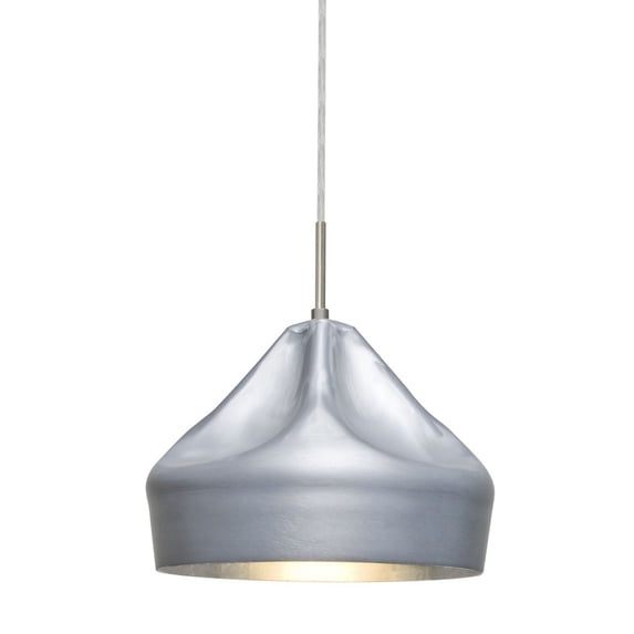 Besa Lighting - Lotus-One Light Pendant with Flat Canopy-9.5 Inches Wide by 6.75