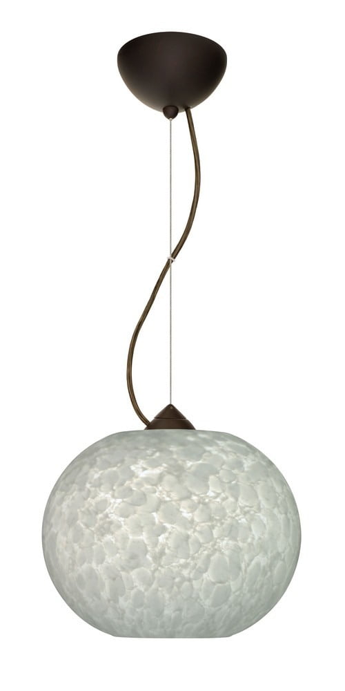 Luna Carrera Glass Globe Pendant Light in Brushed Bronze