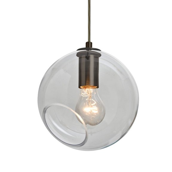 1JT-MAESTRO8CL-BR-Besa Lighting-Maestro 8 - 1 Light Cord Pendant-7.5 Inches Tall and 7.88 Inches Wide-Bronze Finish-Clear Glass Color -Traditional