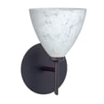 thumbnail image 1 of 1SW-177919-BR Besa Lighting Mia - 1 Light Mini Wall Sconce In Contemporary Style-8.5 Inches Tall and 5 Inches Wide-Bronze Finish-Carrera Glass Color, 1 of 2