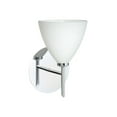thumbnail image 1 of 1SW-177907-CR Besa Lighting Mia-One Light Mini Wall Sconce-5 Inches Wide by 7.5 Inches High-Chrome Finish-Opal Matte Glass Color-Halogen Lamping Type, 1 of 3
