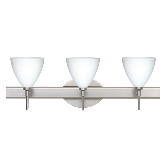 Mia 3 - Light Satin Nickel/Silver - LED Steel Wall Sconce