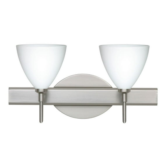 Mia 2 - Light Satin Nickel/Silver Halogen Steel Wall Sconce