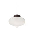 thumbnail image 1 of 1JT-MIRAFR-BR-Besa Lighting-Mira-One Light Cord Pendant with Flat Canopy-10 Inches Wide by 7.75 Inches High-Bronze Finish-Frost Glass Color, 1 of 2