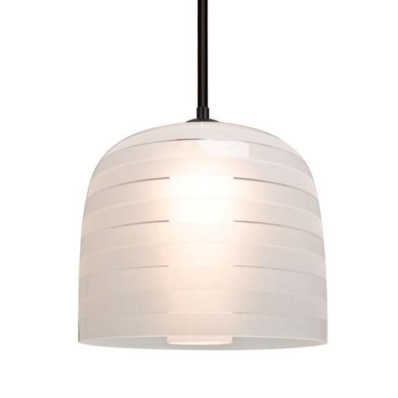 Besa Lighting - Mitzi 10 - 1 Light Cord Pendant-Black Finish-Frost Glass