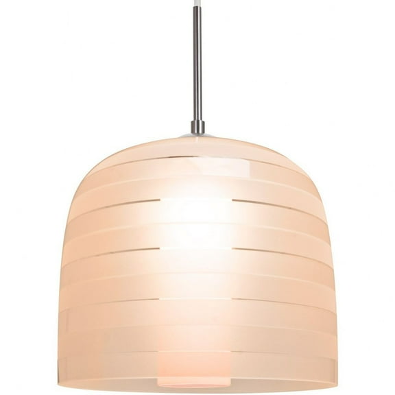 1JT-MITZI10SA-SN-Besa Lighting-Mitzi 10 - 1 Light Cord Pendant-Satin Nickel Finish-Salmon Glass Color-Incandescent Lamping Type -Traditional