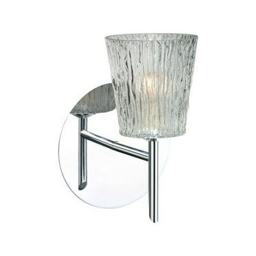 1SW-512500-LED-CR-Besa Lighting-Nico 4-One Light Mini Wall Sconce-5 Inches Wide by 7 Inches High-Chrome Finish-Clear Stone Glass Color-LED Lamping