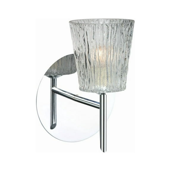 1SW-512500-CR Besa Lighting Nico 4-One Light Mini Wall Sconce-5 Inches Wide by 7 Inches High-Chrome Finish-Clear Stone Glass Color-Halogen Lamping