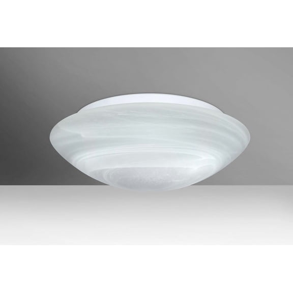 Besa Lighting - Nova 16 - Three Light Flush Mount-Marble Glass Color-LED Lamping