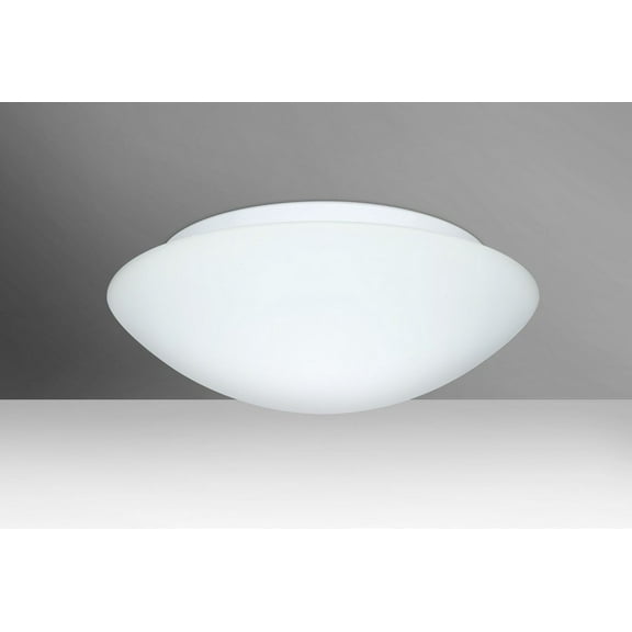 Besa Lighting - Nova 16 - Three Light Flush Mount-White Glass Color-Incandescent