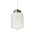 thumbnail image 1 of 1JT-OLINFR-SN-Besa Lighting-Olin-One Light Cord Pendant with Flat Canopy-7 Inches Wide by 11 Inches High-Satin Nickel Finish-Frost Glass Color, 1 of 2
