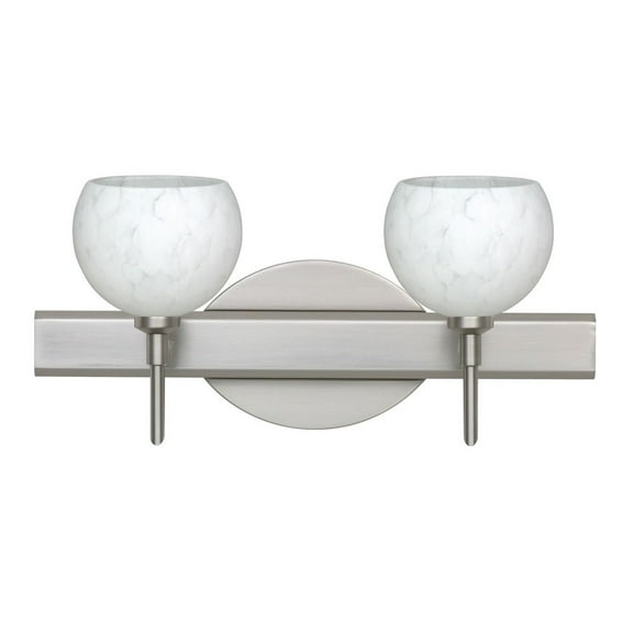 Palla 5 - 2 - Light Satin Nickel/Silver - LED Steel Wall Sconce