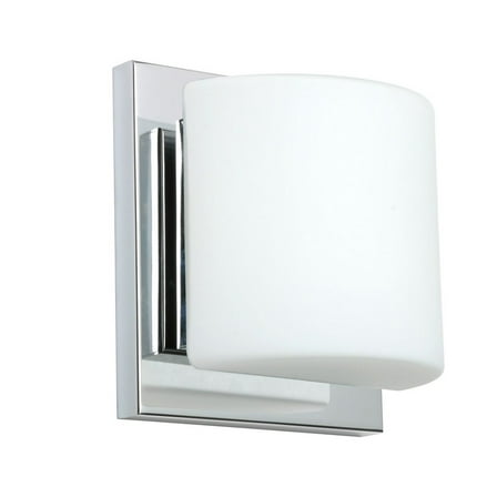 Besa Lighting - Paolo - 5.5 Inch 5W 1 LED Mini Wall Sconce-Chrome Finish-Opal
