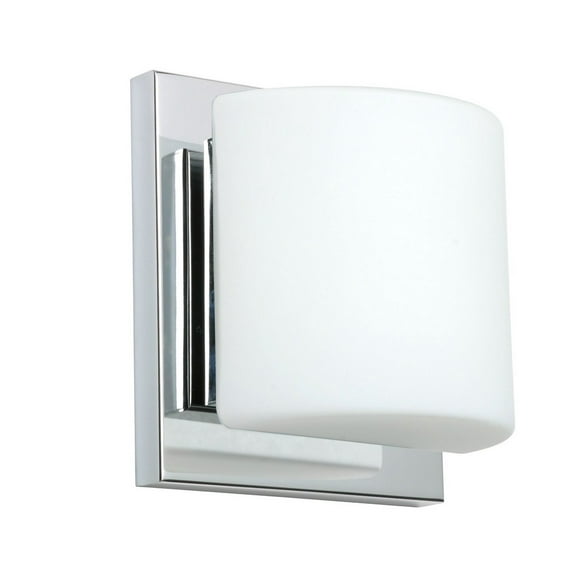 Besa Lighting - Paolo - 5.5 Inch 5W 1 LED Mini Wall Sconce-Chrome Finish-Opal