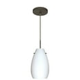 thumbnail image 1 of Besa Lighting 1Jt-412607 Pera 1 Light Cord-Hung Mini Pendant - Bronze, 1 of 2
