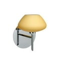 thumbnail image 1 of 1SW-5410VM-CR Besa Lighting Peri-One Light Mini Wall Sconce-5.38 Inches Wide by 6.4 Inches High-Chrome Finish-Vanilla Matte Glass Color-Halogen, 1 of 1