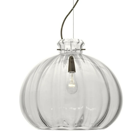 1KX-464588-BR-Besa Lighting-Pinta 12 - 1 Light Cord Pendant with Dome Canopy In Contemporary Style-11.88 Inches Tall and 14.25 Inches Wide-Bronze