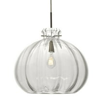 1JT-464588-BR-Besa Lighting-Pinta 12 - 1 Light Cord Pendant with Flat Canopy In Contemporary Style-11.88 Inches Tall and 14.25 Inches Wide-Bronze