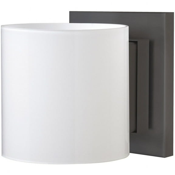 1WS-718006-LED-BR-Besa Lighting-Pogo - 5.5 Inch 5W 1 LED Mini Wall Sconce-Bronze Finish-Opal Glossy Glass Color