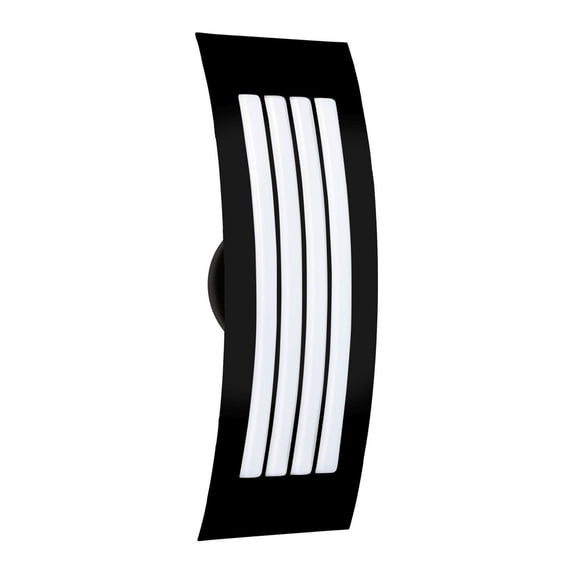 SAIL17SW-BK-Besa Lighting-Sail-Two Light Outdoor Wall Sconce-6.25 Inches Wide by 17.5 Inches High-Black Finish-Satin White Glass Color