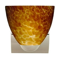 1WZ-757218-CR Besa Lighting Sasha II - One Light Mini Wall Sconce-Amber Cloud Glass Color-Incandescent Lamping Type