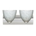 thumbnail image 1 of 2WZ-757219-SN Besa Lighting Sasha II-Two Light Bath Vanity-14.5 Inches Wide by 7.13 Inches High-Satin Nickel Finish-Carrera Glass Color-Incandescent, 1 of 2