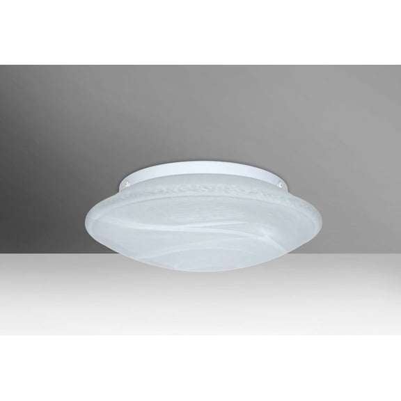 943152C-LED-Besa Lighting-Sola 12-Two Light Flush Mount-12.5 Inches Wide by 4.25 Inches High-Marble Glass Color-LED Lamping Type