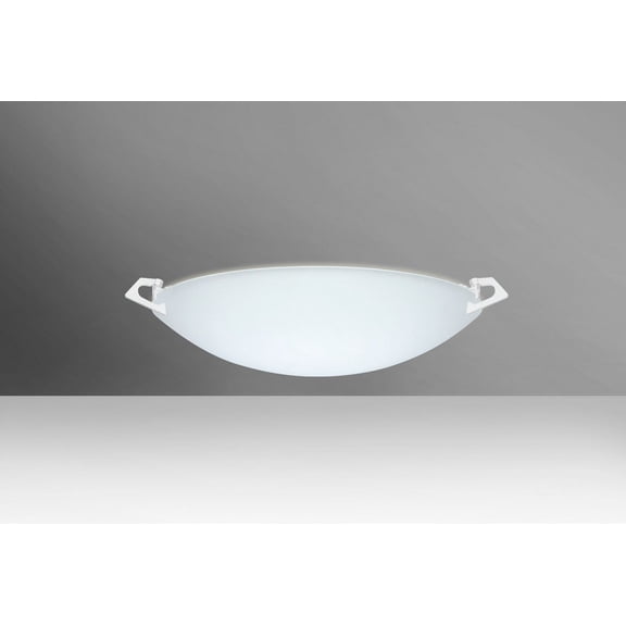 841725-LED-WH-Besa Lighting-Sonya 13-One Light Flush Mount-13 Inches Wide by 4.38 Inches High-White Finish-Satin Frost Glass Color-LED Lamping Type