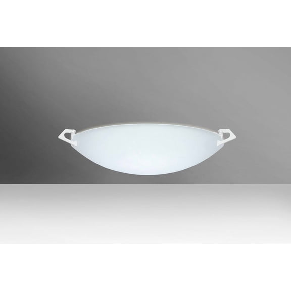 841725-WH-Besa Lighting-Sonya 13-One Light Flush Mount-13 Inches Wide by 4.38 Inches High-White Finish-Satin Frost Glass Color-Halogen Lamping Type