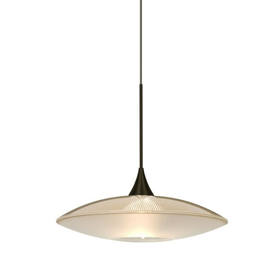 Besa Lighting - Spazio-One Light Cord Pendant with Flat Canopy-8.75 Inches Wide