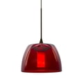 thumbnail image 1 of 1XT-SPURRD-LED-BR-Besa Lighting-Spur-One Light Pendant with Flat Canopy-5.5 Inches Wide by 3.63 Inches High-Bronze Finish-Red Glass Color-LED Lamping, 1 of 6