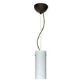 thumbnail image 1 of 1KX-412319-LED-BR-Besa Lighting-Stilo 10-One Light Cord Pendant with Flat Canopy-4 Inches Wide by 10 Inches High-Bronze Finish-Carrera Glass Color-LED, 1 of 3