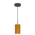 thumbnail image 1 of 1BT-4404OK-BR-Besa Lighting-Stilo 7-One Light Cord Pendant with Flat Canopy-4 Inches Wide by 7 Inches High-Bronze Finish-Oak Glass Color-Incandescent, 1 of 1