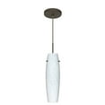 thumbnail image 1 of 1JT-489719-LED-BR-Besa Lighting-Suzi-One Light Cord Pendant with Flat Canopy-4.25 Inches Wide by 14.5 Inches High-Bronze Finish-Carrera Glass, 1 of 1