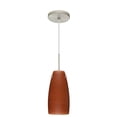 thumbnail image 1 of 1JT-1512CH-SN-Besa Lighting-Tao 10-One Light Cord Pendant with Flat Canopy-5.13 Inches Wide by 10.75 Inches High-Satin Nickel Finish-Cherry Glass, 1 of 2