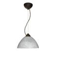 thumbnail image 1 of 1KX-420152-LED-BR-Besa Lighting-Tessa-One Light Cord Pendant with Flat Canopy-10.5 Inches Wide by 5.5 Inches High-Bronze Finish-Marble Glass Color-LED, 1 of 2