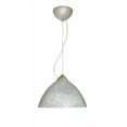 thumbnail image 1 of 1KX-420152-SN-Besa Lighting-Tessa-One Light Cord Pendant with Flat Canopy-10.5 Inches Wide by 5.5 Inches High-Satin Nickel Finish-Marble Glass, 1 of 1