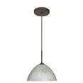 thumbnail image 1 of 1JT-420152-LED-BR-Besa Lighting-Tessa-One Light Cord Pendant with Flat Canopy-10.5 Inches Wide by 5.5 Inches High-Bronze Finish-Marble Glass Color-LED, 1 of 2