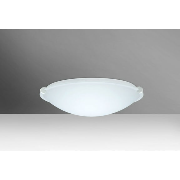 968207-WH-Besa Lighting-Trio 12-One Light Flush Mount-11.88 Inches Wide by 3.75 Inches High-White Finish-White Glass Color-Incandescent Lamping Type