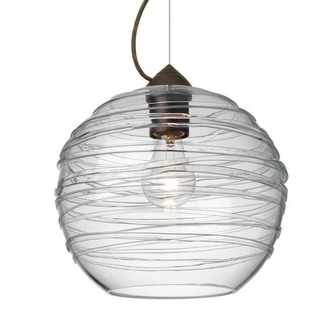 Besa Lighting - Wave 10 - 1 Light Cord Pendant with Dome Canopy In Contemporary